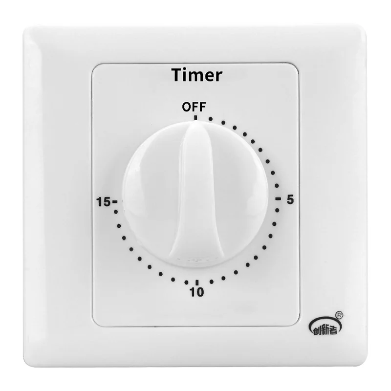 

New Household Countdown 15 Mins Timer Switch 10A Rotary Switch Timer Smart Switch Light Switch Cover With bottom box cxz-7