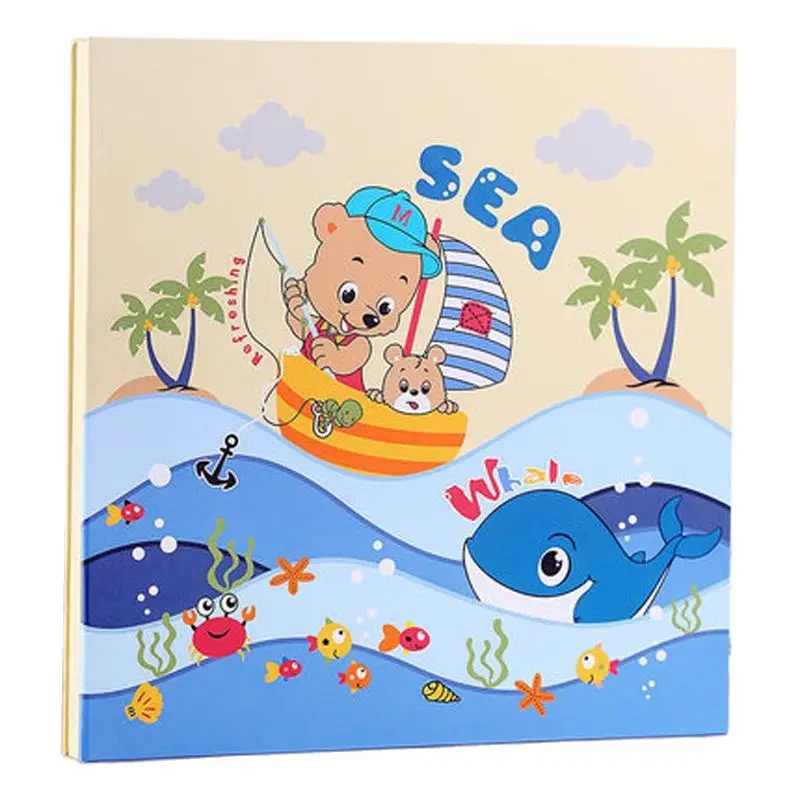 

DIY Photo Album Children's Baby Growth Memorial Record Book Large Capacity Self Adhesive Film Albums