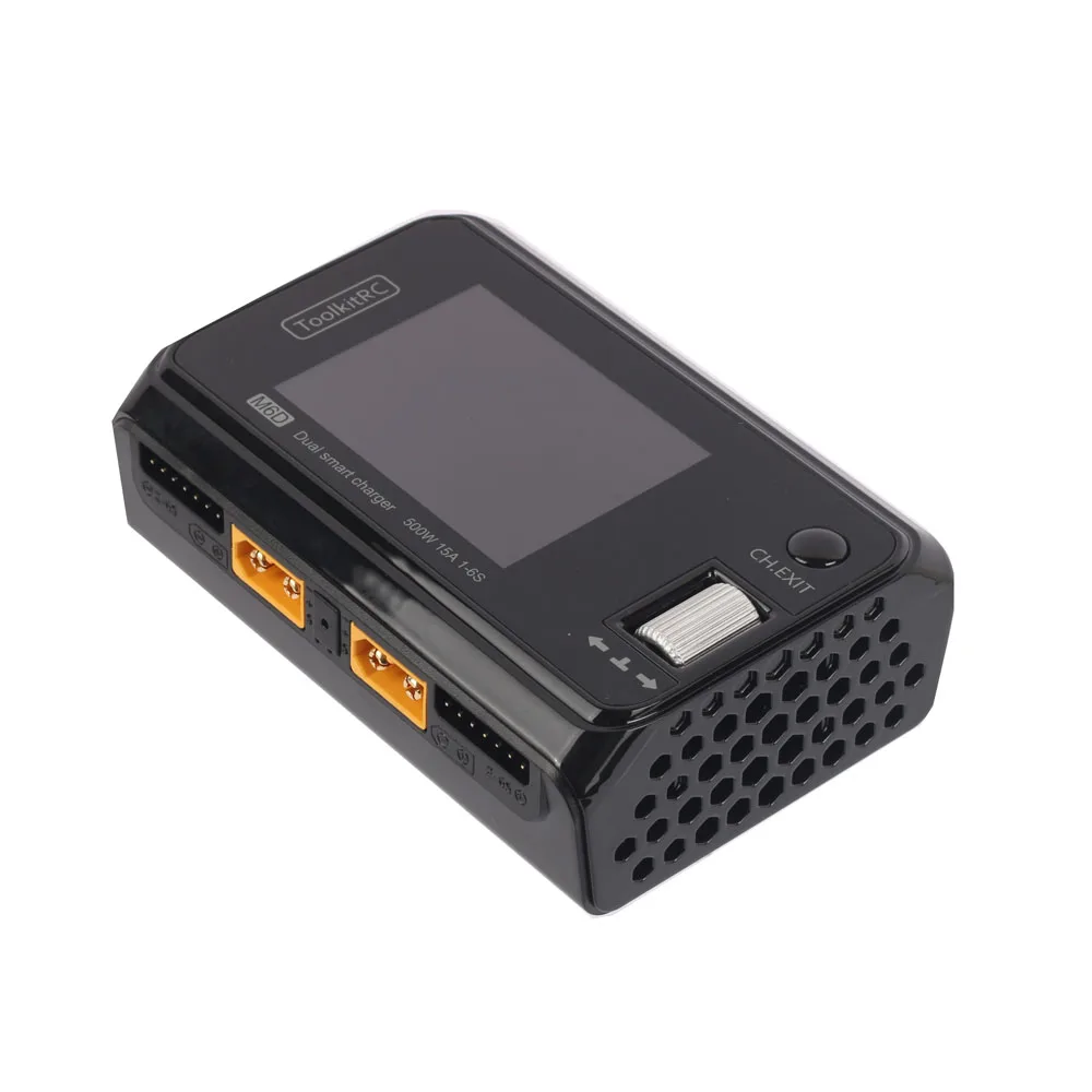 

ToolkitRC M6D 500w 15A DC Dual Smart Charger Discharger Battery Balance for 1-6S Lipo LiHV Lion NiMh Pb Cell