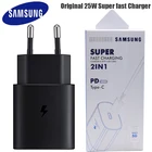 Сетевое зарядное устройство SAMSUNG EP-TA800, USB Type-C, 25 Вт, кабель для зарядки (дополнительно), белый черный