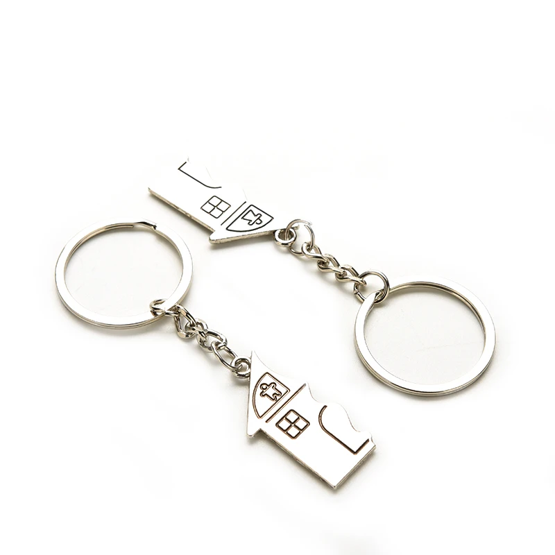 

1 Pair Personalized Souvenirs Lanyard Keyring Key Fob Gift Key Chains Romantic House Valentine's Day Love Keychain