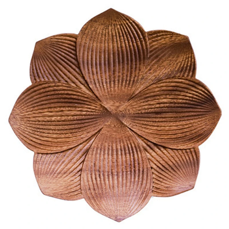 

Wooden Tea Tray Creative Lotus-Shaped Nut Candy Walnut Afternoon Tea Snack Plate Wooden Bowls
