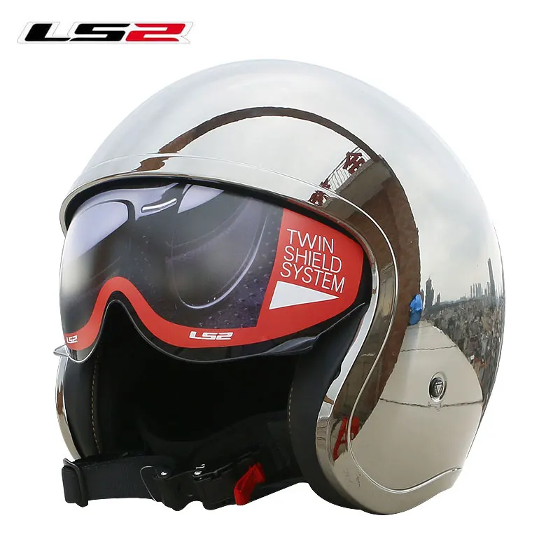 Оригинальный LS2 OF599 винтажный шлем с открытым лицом Moto rcycle для мужчин Ретро Скутер