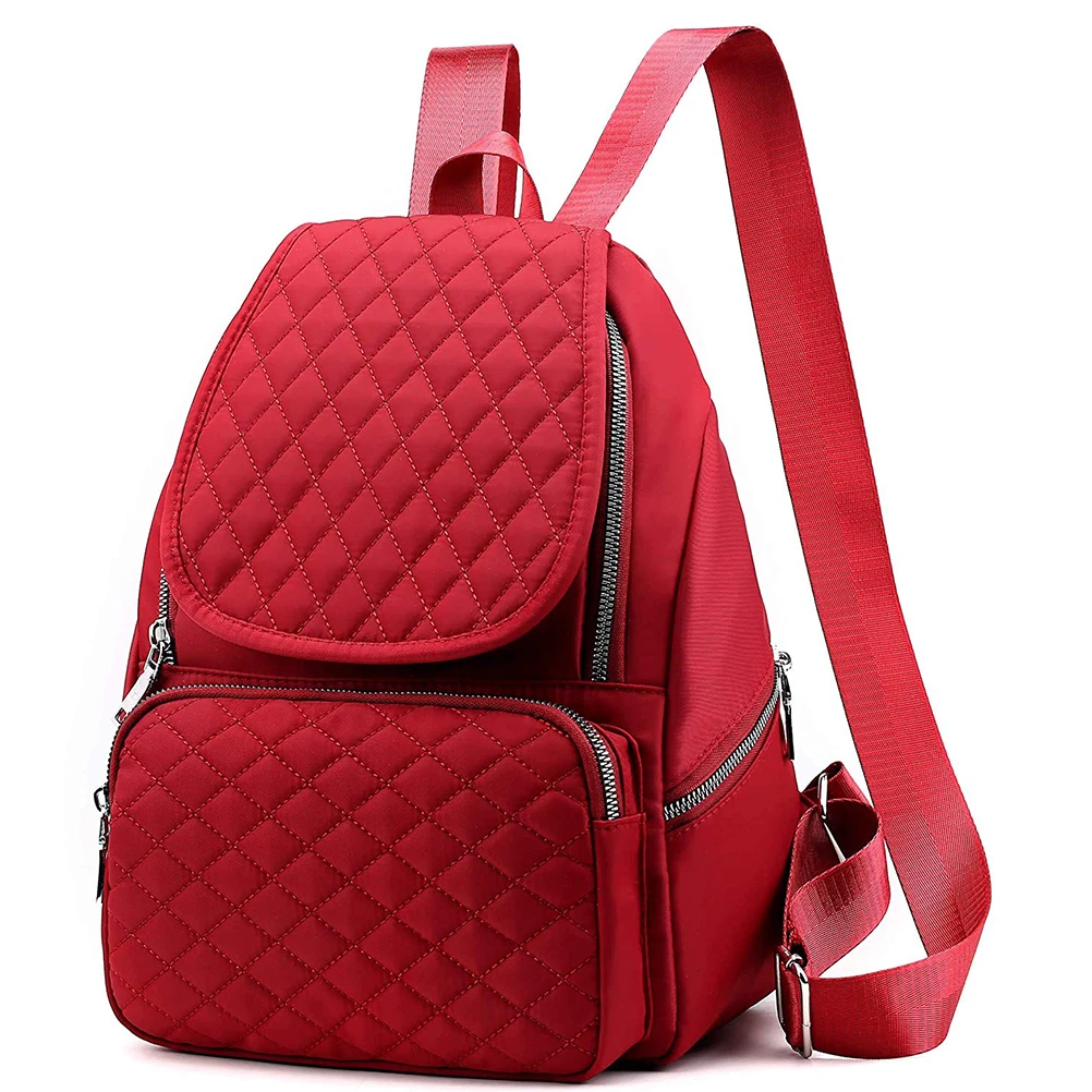 Однотонный ромбовидный рюкзак модный Удобный нейлоновая сумка для женщин