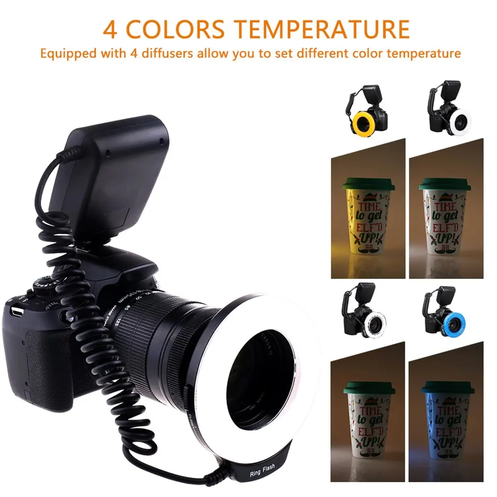 

Macro LED Ring Flash Light for Canon for Nikon for Panasonic for Pentax for Olympus DSLR Camera