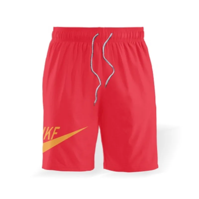 

2021 Men Clothing Red Sportswear Set Fitness Summer Print Shorts and T Shirt Tracksuit Male Female 2 Piece Sets Plus Size 5XL