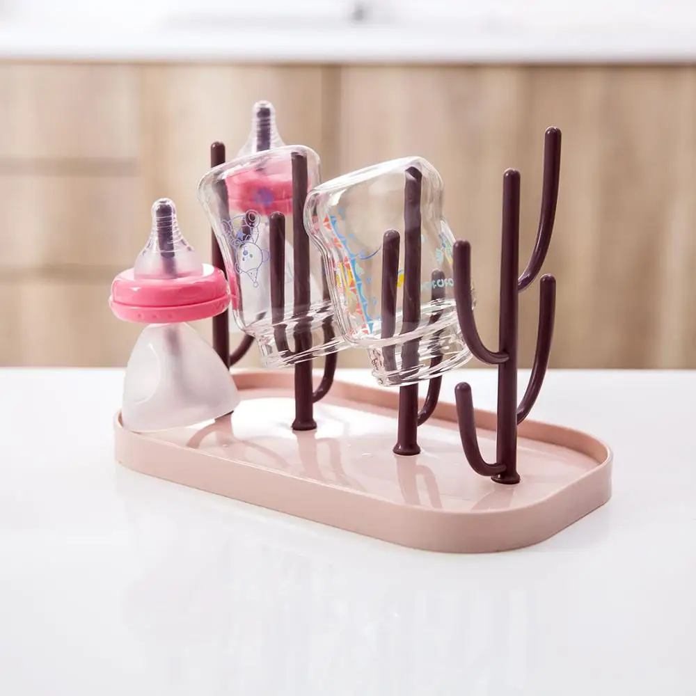 1 шт. пластиковая подставка в форме дерева для хранения бутылочек кормления