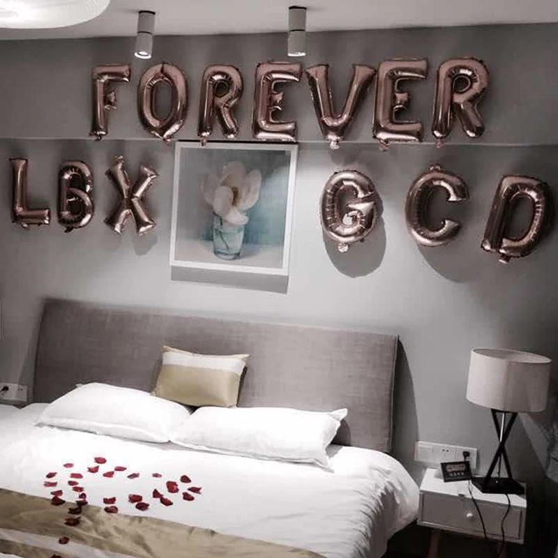 

53cm Gold Sliver Rose Gold 24 English Letters Balloon Birthday Wedding Party Decorations Foil Balloons Kid Boy toy Baby Shower