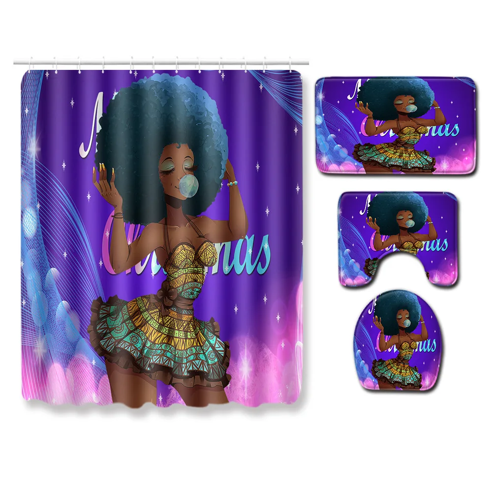 Zeegle Рождество украшения ванны коврик для ванной комплект из 4 предметов одежды