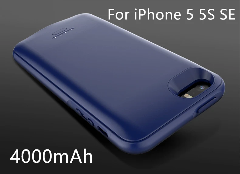 Чехол для зарядного устройства для iPhone SE, SE, 5, 5S, 4000 мА/ч, внешний аккумулятор, зарядка, внешний аккумулятор, чехол для iPhone 5, 6, 7, 8 X XS, MAX, чехол для аккумулятора s - Цвет: For iPhone 5  5S SE