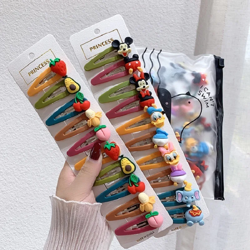 

Модная детская заколка для волос Disney, детская заколка для волос в форме мультяшного Микки, челки, веревка для головы для девочек, аксессуары ...