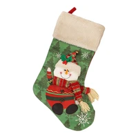 1pc christmas stockings hanging decoration small santa hat xmas tree treat holders bags new year gift with cat paws