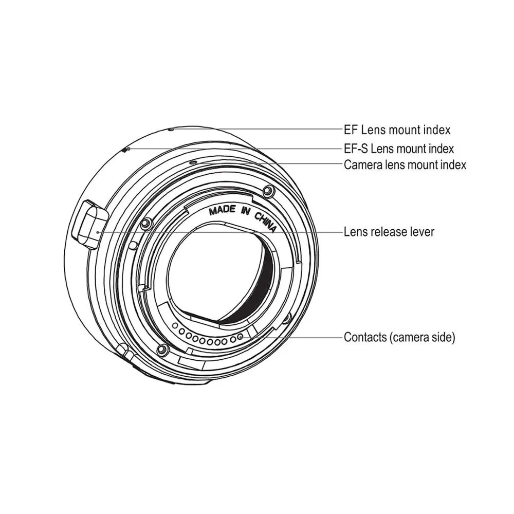 Кольцевой адаптер Viltrox с автофокусом и креплением на объектив EF-EOS м для Canon EF EF-S
