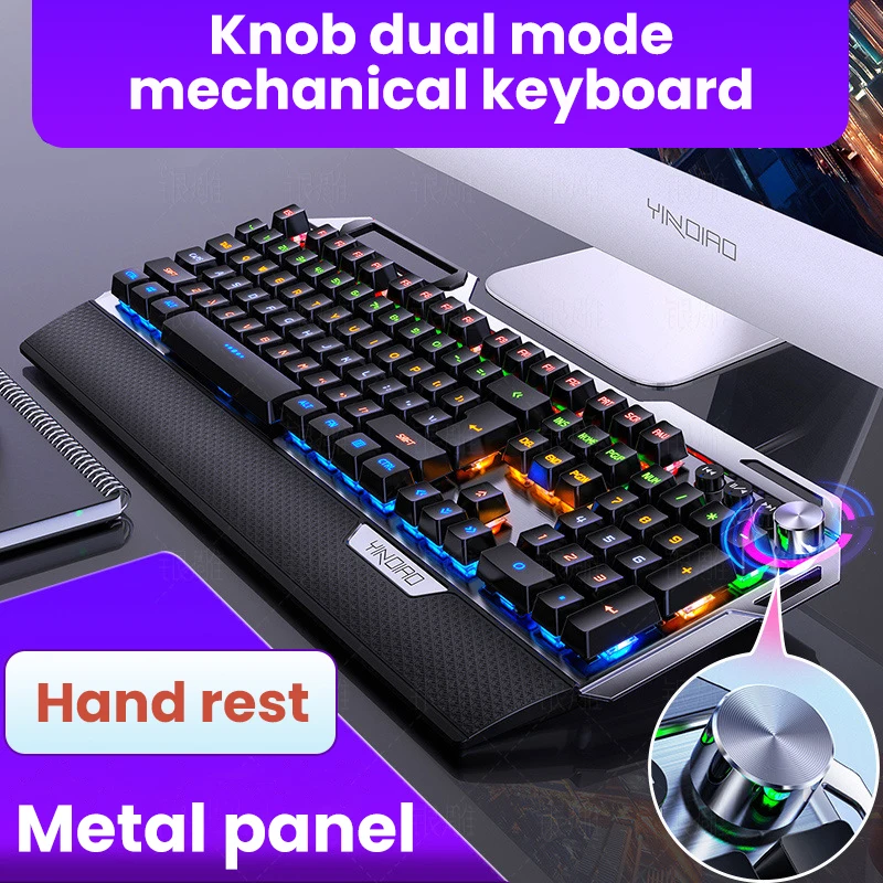 REDSTORM Wired Mechanical Keyboard 108 Keycap Gaming Hand Rest Anti-Ghosting RGB Backlit For PC Laptop Gamers | Компьютеры и офис
