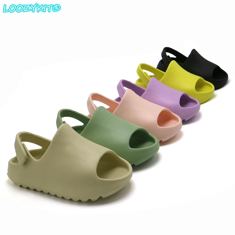 

Baby Toddler Kids Adults Slip-On Fashion Sandals Boys Girls Foam Beach Summer Slides Bone ResinChildren Lightweight Water Shoes