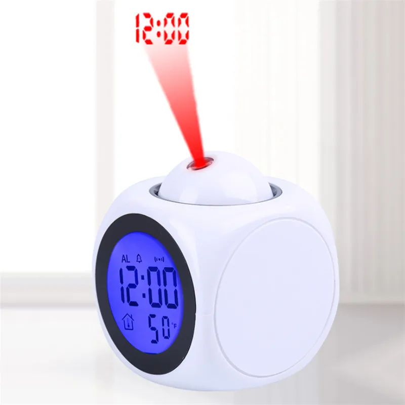 Проекции цифровой Электронный LCD будильник говорящий голосовой термометр