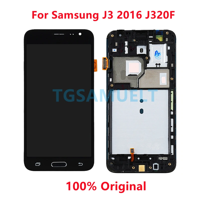 

Оригинальный AMOLED ЖК-дисплей для Samsung Galaxy J3 2016, дисплей с рамкой 5,0 дюйма, SM-J320F J320, J320A, J320P, J320M, J320Y, J320FN, ЖК-экран