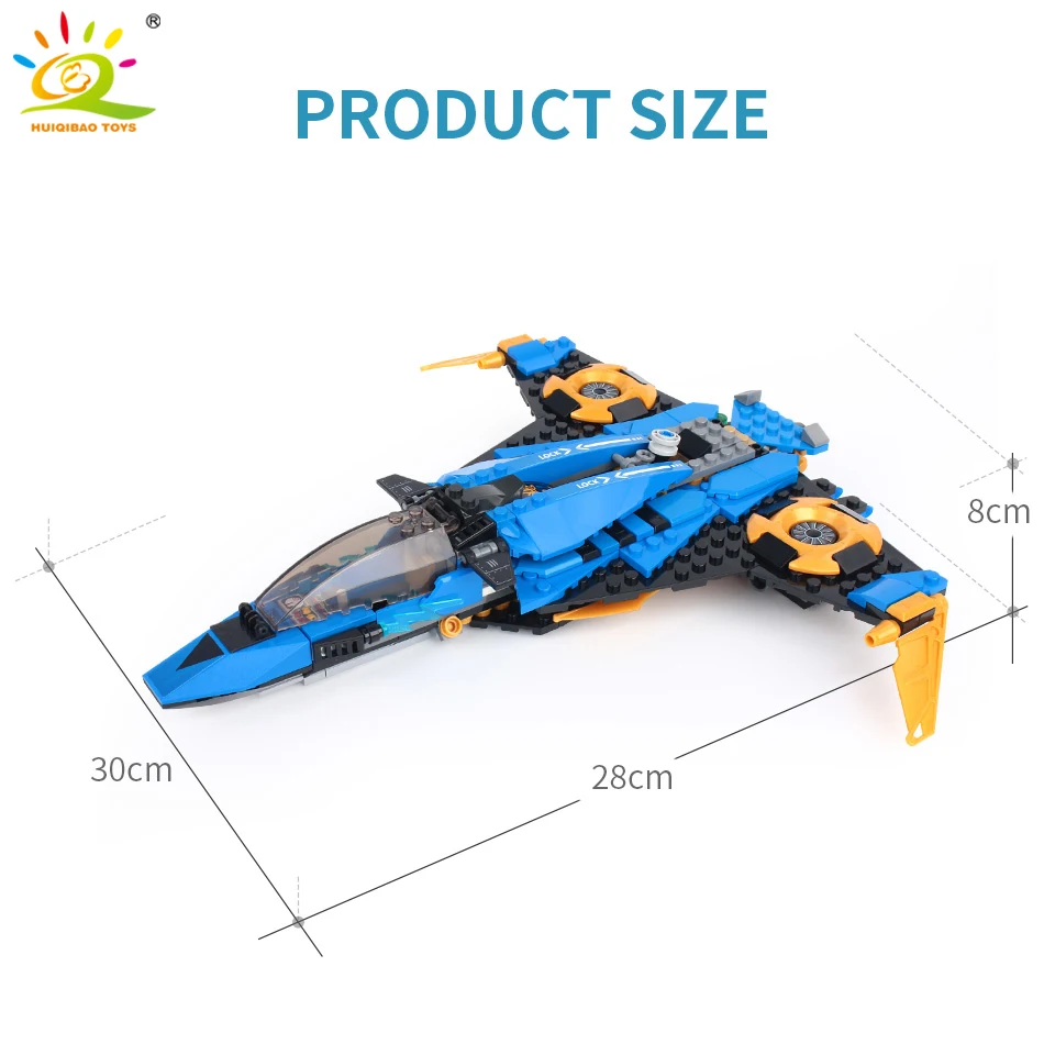 HUIQIBAO ниндзя Storm Fighter модель строительные блоки Цзе военный самолет рыцарские