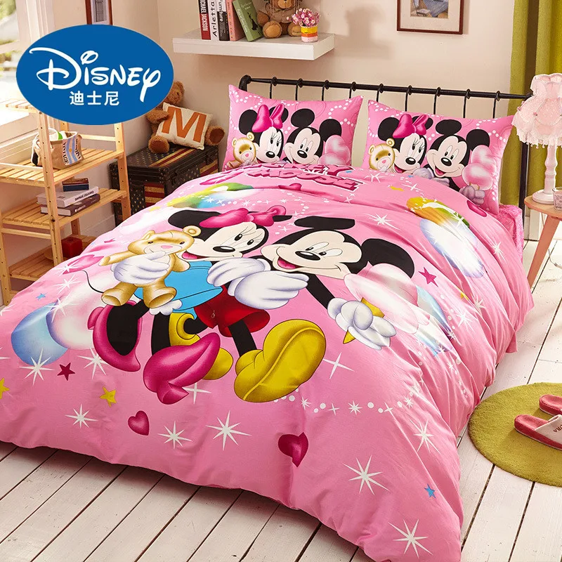 Комплект постельного белья Disney Mickey Minnie Mouse одеяло/пододеяльник простыня