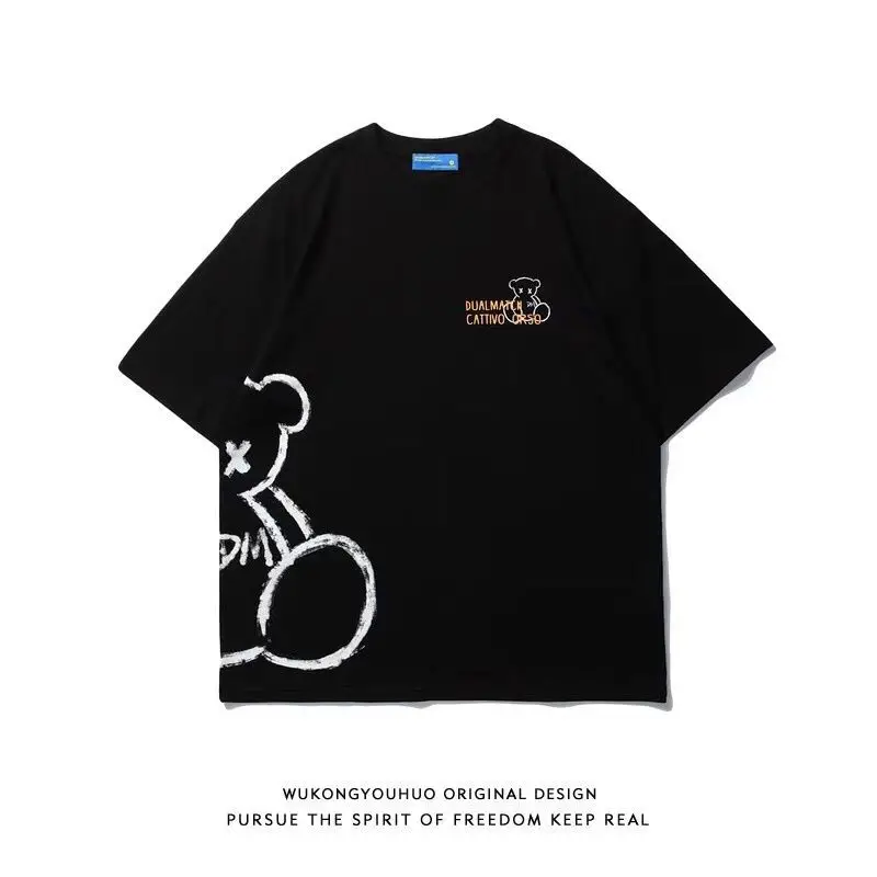 

Summer Clothes for Women Short Sleeve Harajuku O-neck Woman Clothes Cartoon Oversized T-shirt T Shirt FY001