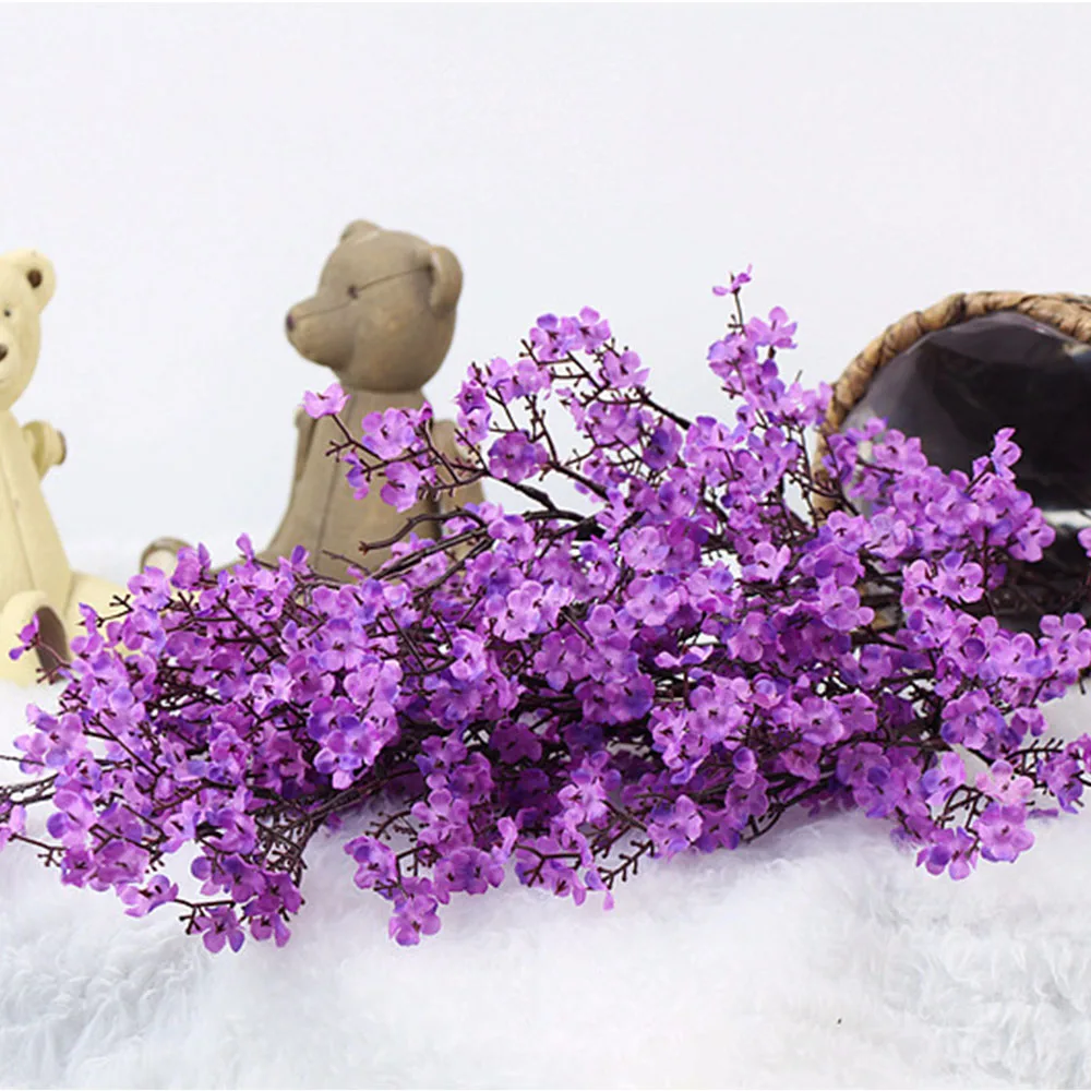 

European Artificial Gypsophila Flower Branch Simulation Cherry Blossoms Home Decoration Wedding Bride Holding Bouquet