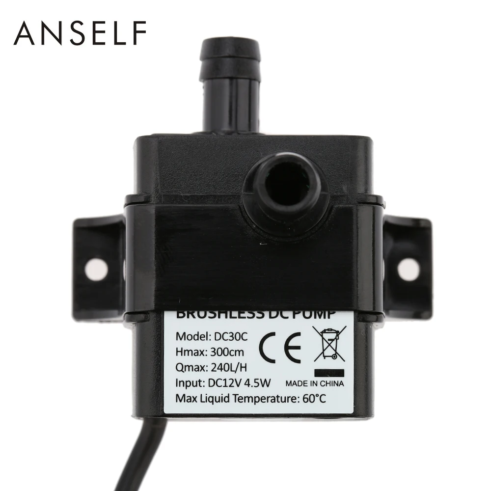 

Ultra-quiet Mini Oil Water Pump DC12V 4.5W Micro Brushless Waterproof DC Pump Submersible Fountain Aquarium Circulating