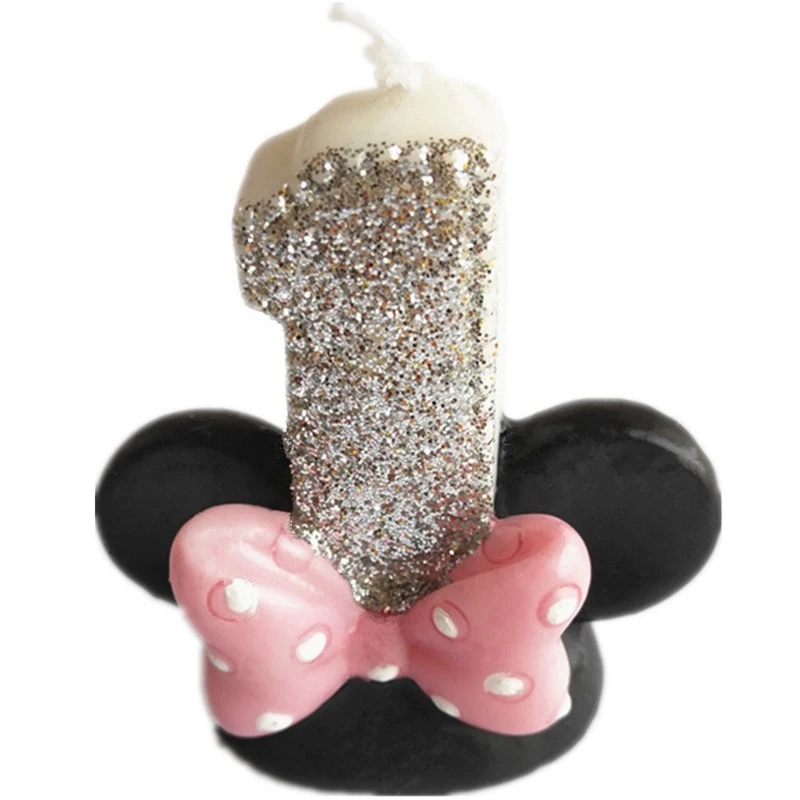 

Happy Birthday Cake Candles Number 1 Bowknot Number Candles Birthday Candle Cake Topper Decoration for Party Kids Adults Gift