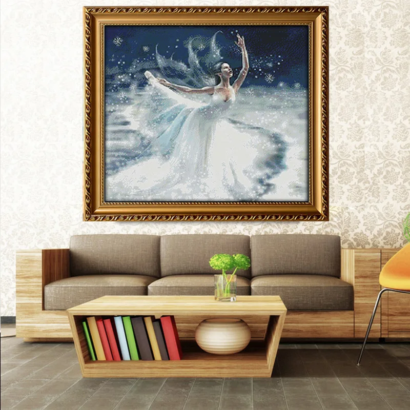 Набор для вышивки балетом белым ангелом DMC крестиком китайского производства|cross