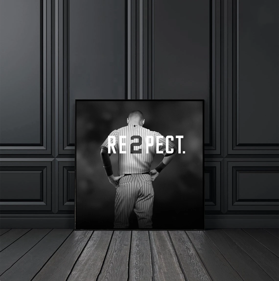 

Derek Jeter Respect Music Album Cover Poster Canvas Print Rap Hip Hop Music Star Singer Home Wall Painting Decoration