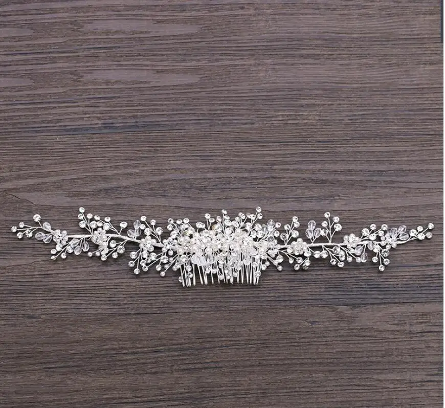 2019 элегантные белые свадебные женские головные уборы гребень с жемчугом