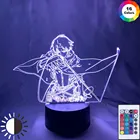 3D LED аниме Атака Титанов 3D лампа Леви Аккерман свет для спальни украшения детский подарок Атака Титанов светодиодный ночсветильник Леви