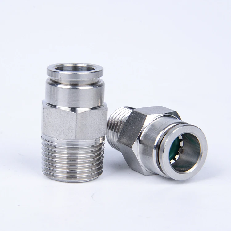 

3/4" BSP Male 304 Stainless Steel Air Pneumatic Fitting Quick Connector Adapter Tube OD 6mm 8mm 10mm 12mm 14mm 16mm