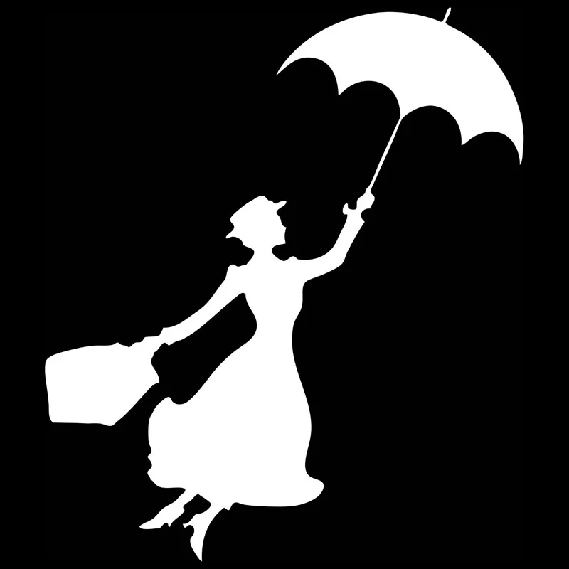 

15.8cm*18.3cm Mary Poppins Fashion Car Styling Decor Vinyl Car Sticker