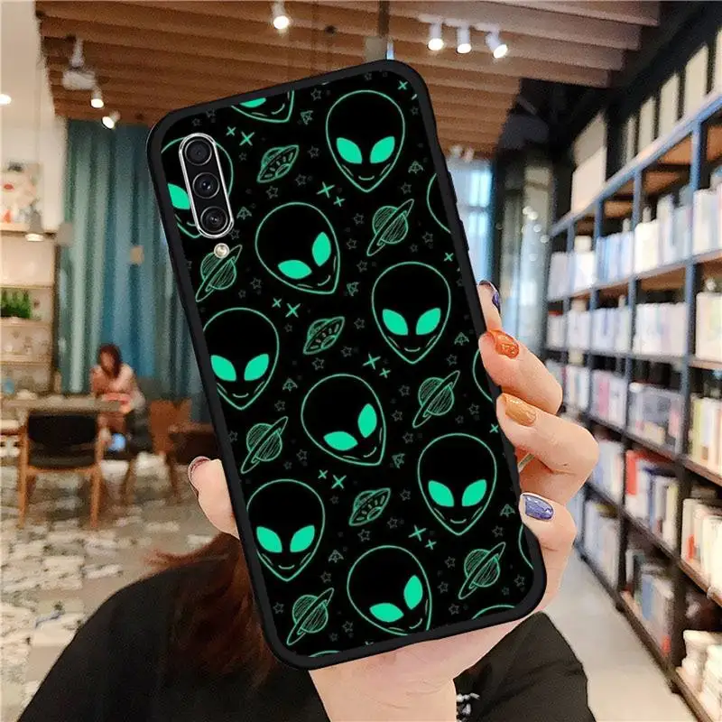 

Lovely Cartoon alien space Phone Case For Samsung galaxy A S note 10 7 8 9 20 30 31 40 50 51 70 71 21 s ultra plus