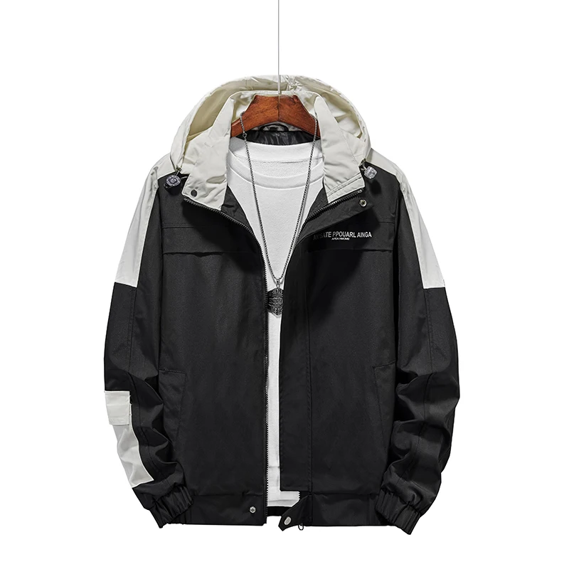 

Jacket Men Spring Autumn Summer Hooded Casual Hip Hop Streetwear Jackets Multi Pockets Young Students Casual Thin Outerwear Coat