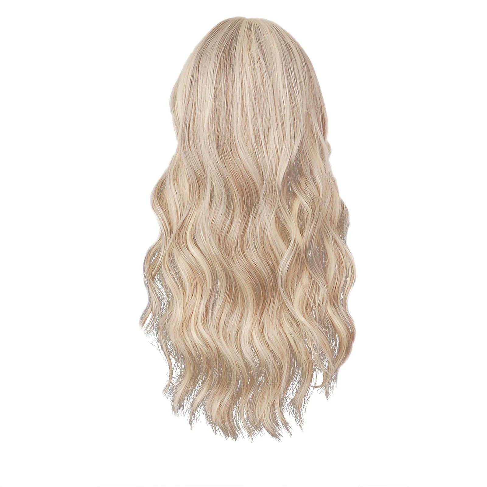 

DAIGELO Woman Highlighting Light Golden High Temperature Silk Chemical Fiber Hair Simulation Wig Curly Hair Blowing Wigs Diy