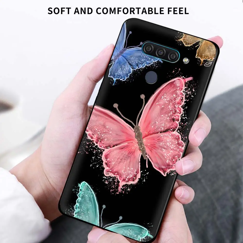 

mple Cute Butterfly Phone Case for LG K61 K71 K42 K41s K40 K40s K52 K50 K50s LG G6 G7 G8 ThinQ Coque Soft TPU Back Cover Shell