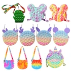 Popite Push Bubble фиджет сенсорные игрушки Kawaii монета кошелек хранилище Bag простые затемненные игрушки для снятия стресса для детей игрушки