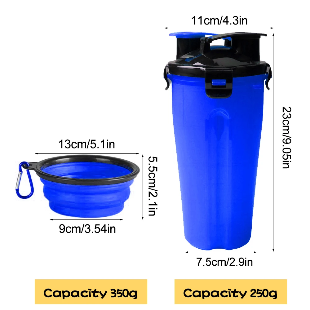 Hoomall Складная миска для собаки 2 в 1 Pet бутылка воды контейнер продуктов