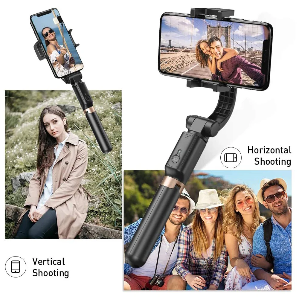 

Selfie Stick Anti-Shaking Smartphone Camera Stabilizer 360 Rotation Handheld Extendable Phone Tripod for iPhone DSLR Live Vlog