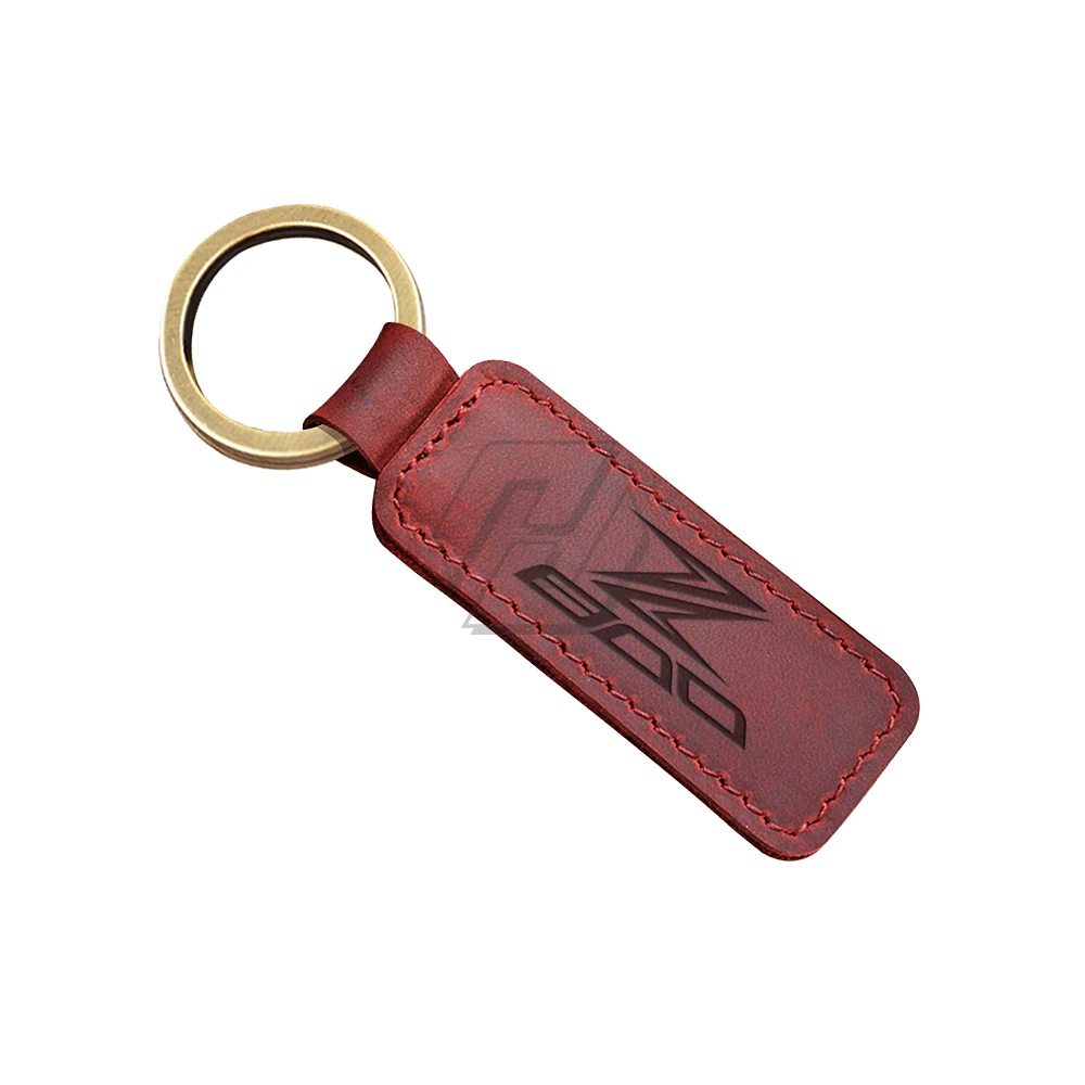 

For Kawasaki Z800 Ninja Models Motorcycle Keychain Cowhide Key Ring