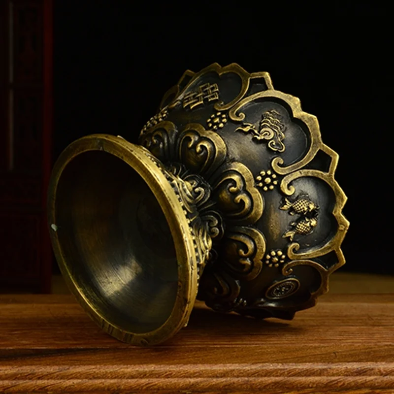 Цельный медный ручной привод молитвенные диски колодки Lotus Eight благоприятные