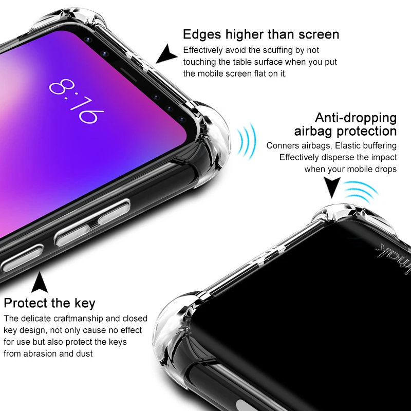 Чехол для Google Pixel 4 Pixel4 XL IMAK Ударопрочный Мягкий чехол для Google Pixel 4 XL