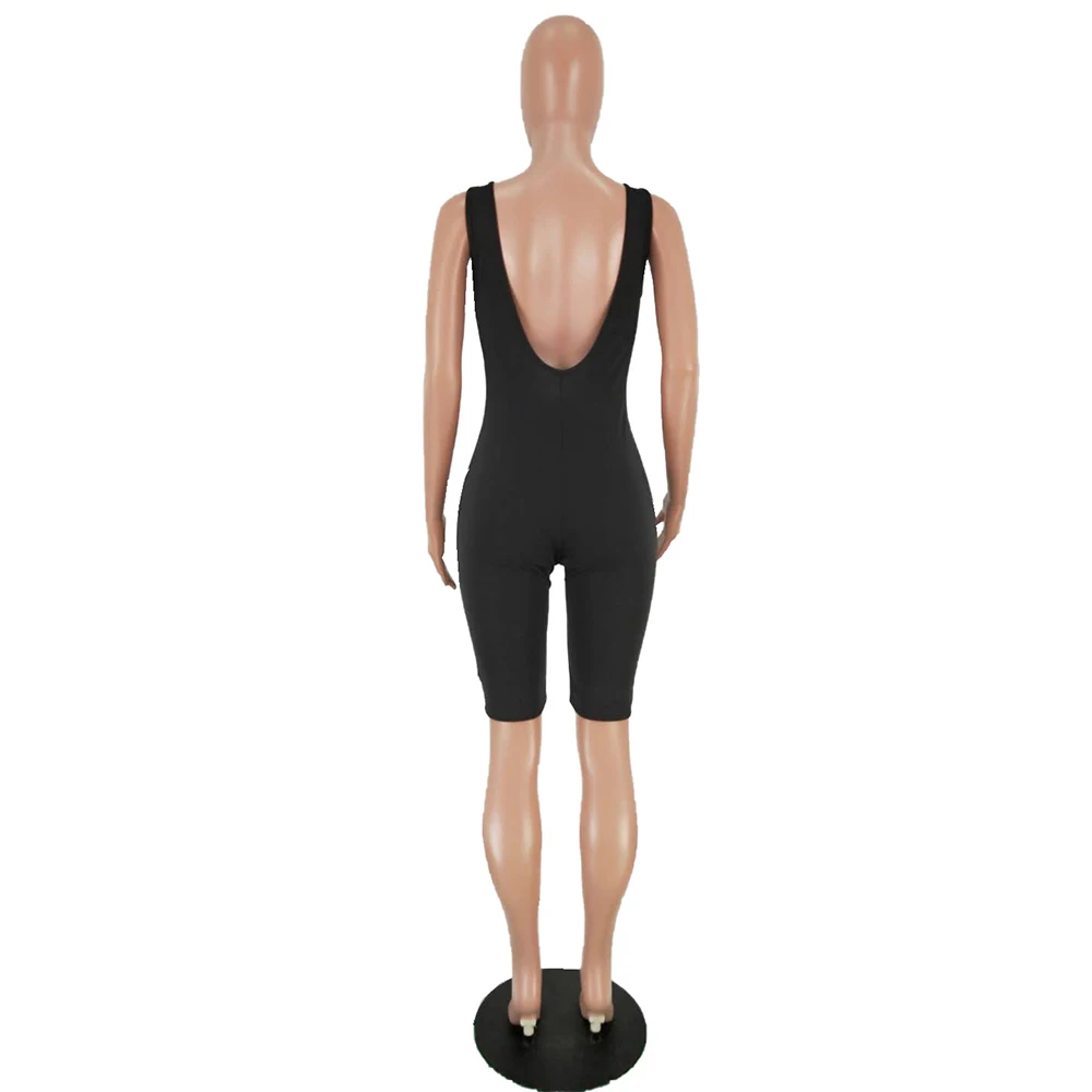 

Rainbow Mouth Lip Print Rompers Womens Jumpsuit Low Neck Sleeveless Hollow Hole Skinny Bodysuit Streetwear Female Midi Playsuit
