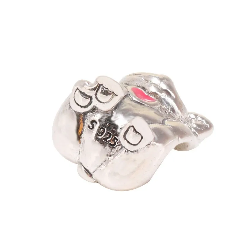 

100% 925 Sterling Silver Bead New Lucky Fortune Cat Beads Fit Pandora Women Bracelet & Necklace Diy Jewelry