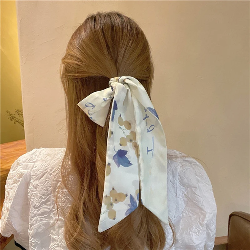 

The new 2021 trend thin silk scarf strap hair cord
