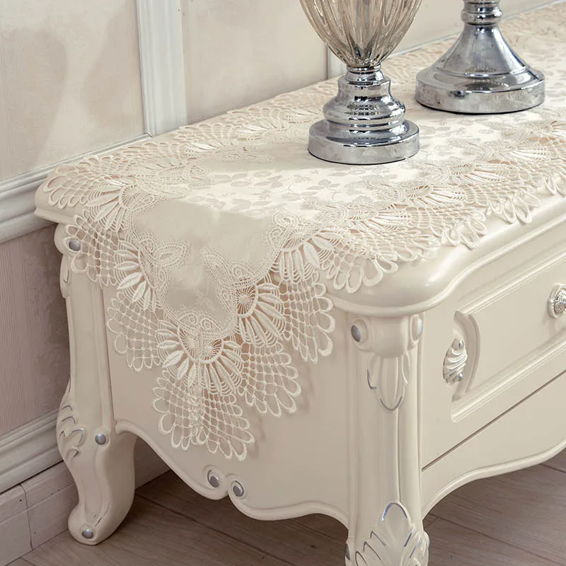 

Lace fabric table runner European garden TV cabinet long tablecloth simple modern tea table table runner dining table decor