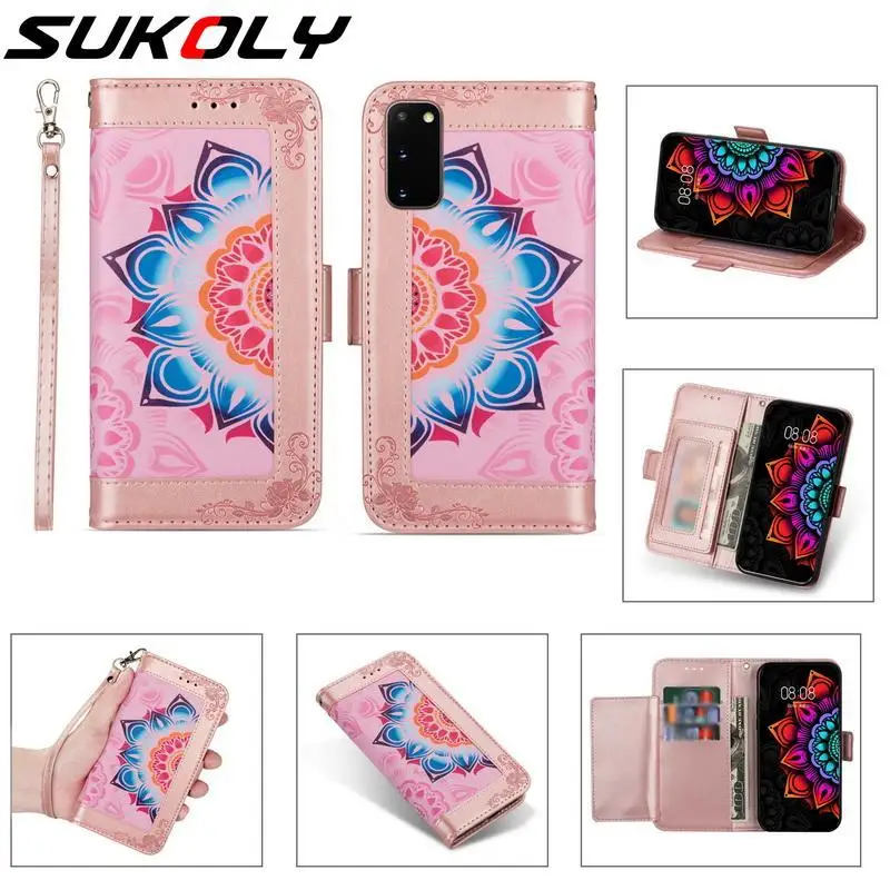 

For Samsung Galaxy S20 FE S10 Plus Note 20 Ultra A21S A51 A71 5G A41 A31 A50 A70 Luxury PU Leather Card Slots Magnetic Flip Case