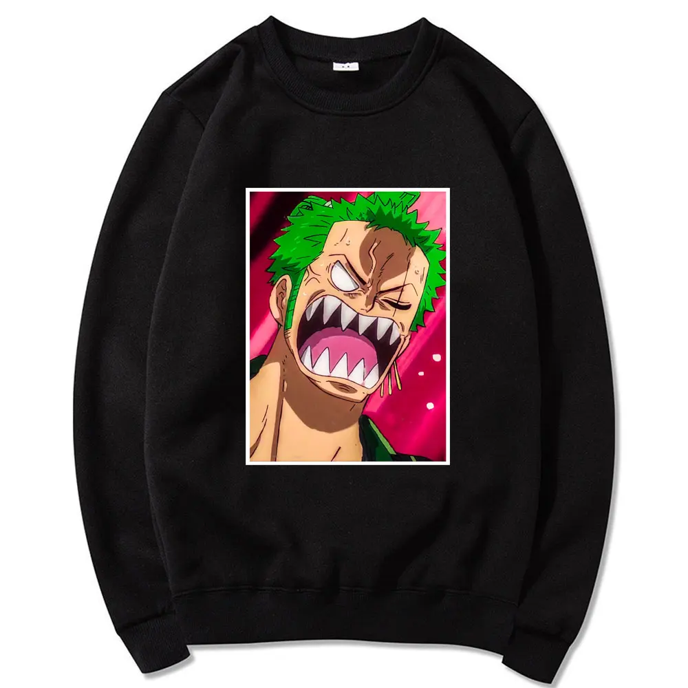 

Unique Roronoa Zoro Print Tracksuit Men One Piece Anime Sweatshirts 2021 New Sportswear Brand Mens Cotton Streetwear Clothes