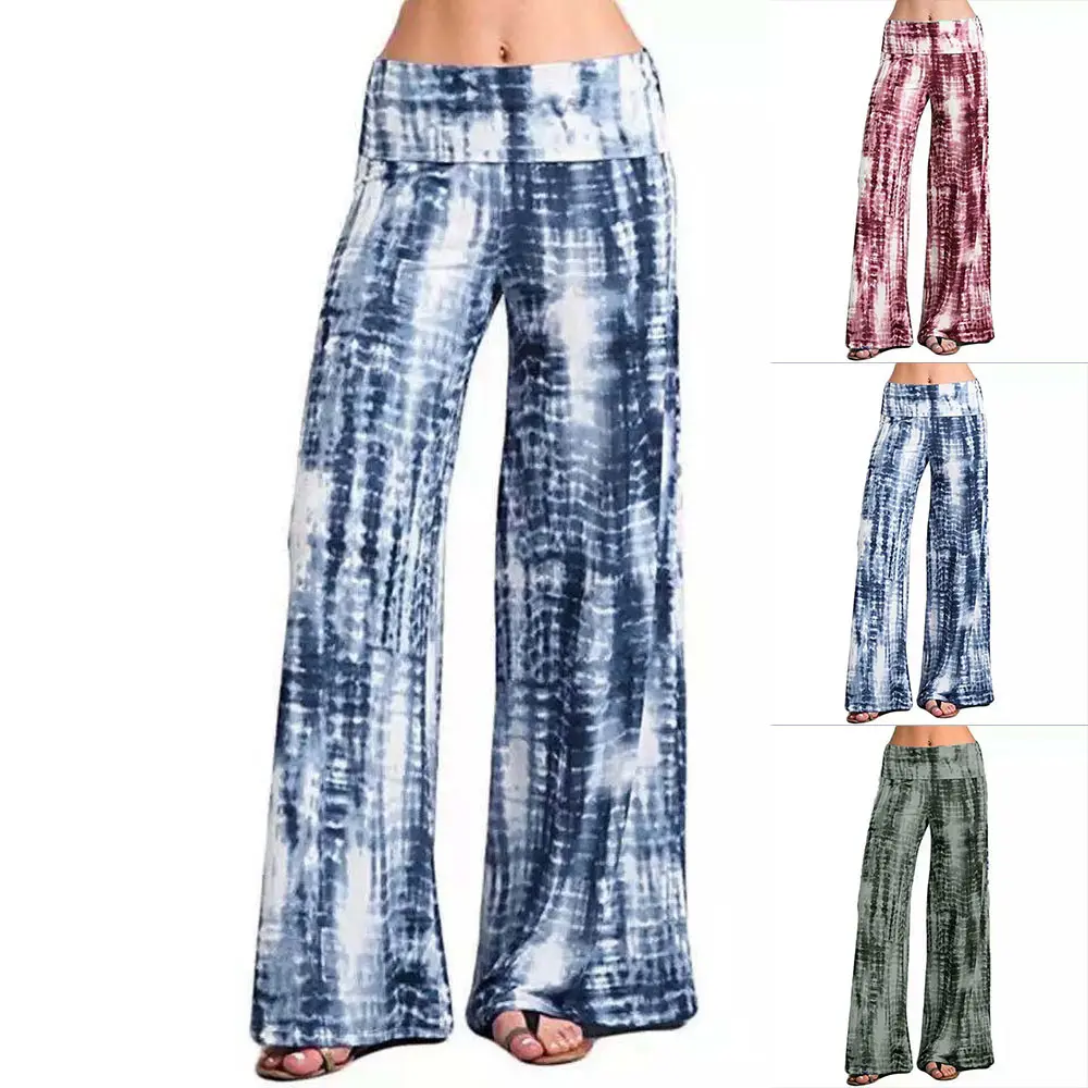 

Women's Tie-dye Printed Trousers Fashion High-waist Trousers Casual Yoga Pants Sports Pants